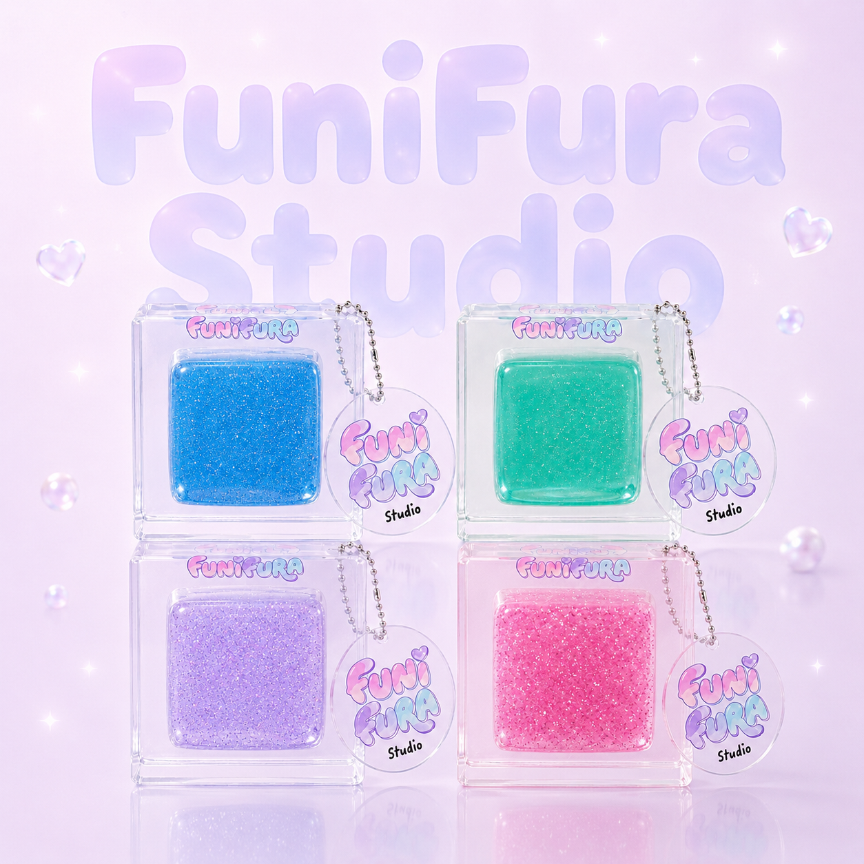 120g 透明ぷるぷるクリアキューブスクイーズ｜氷みたいな透けツヤ×水感