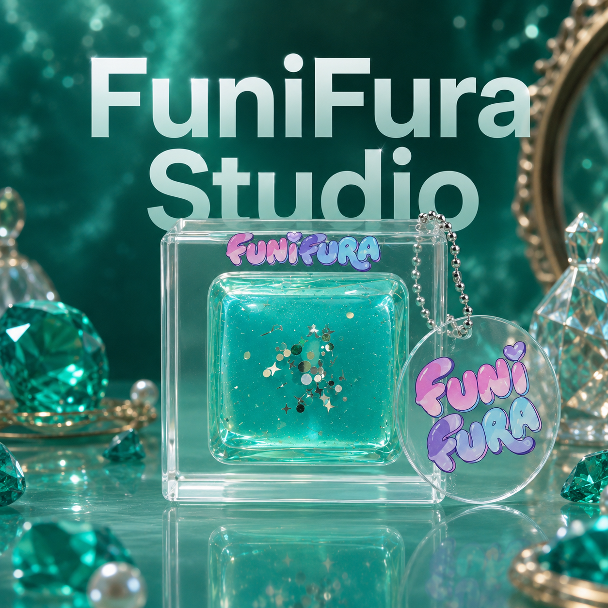 120g 透明ぷるぷるクリアキューブスクイーズ|氷みたいな透けツヤ×水感、見た目も手触りも癒し系|手作り|ストレス解消