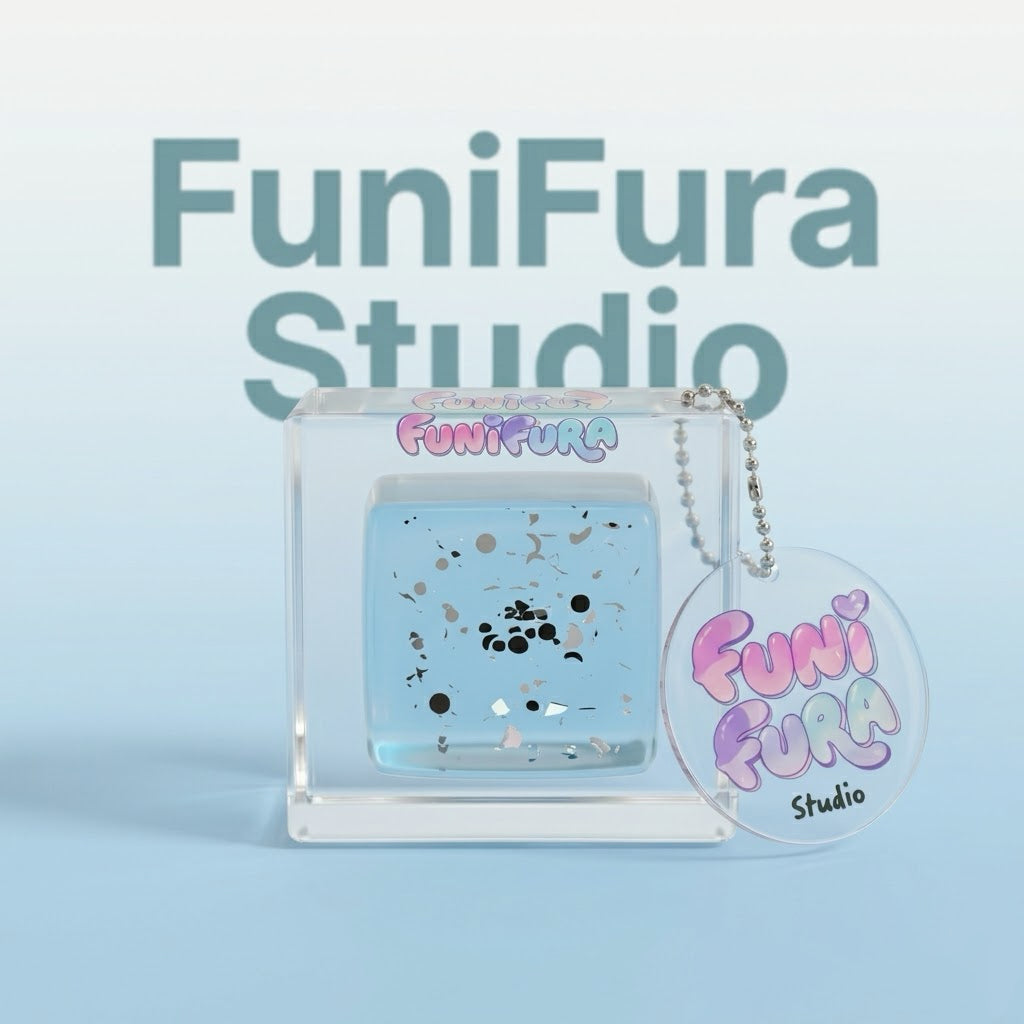 120g 透明ぷるぷるクリアキューブスクイーズ｜氷みたいな透けツヤ×水感、見た目も手触りも癒し系｜手作り