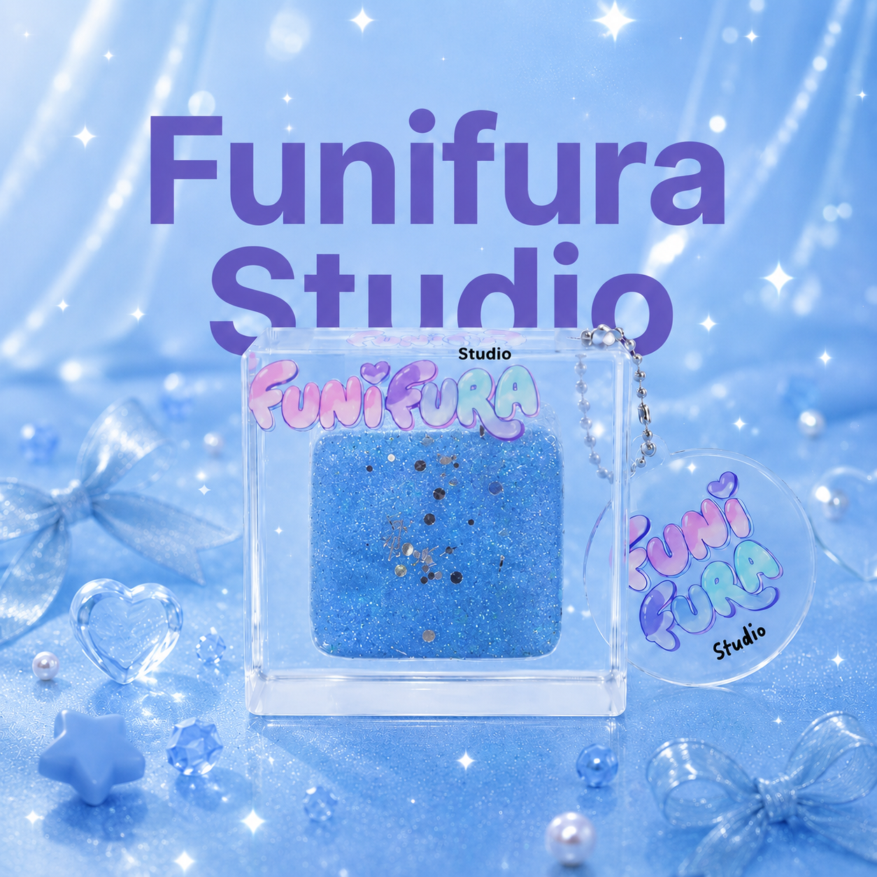 【予約商品】120g 透明ぷるぷるクリアキューブスクイーズ｜氷みたいな透けツヤ×水感、見た目も手触りも癒し系｜手作り｜ストレス解消