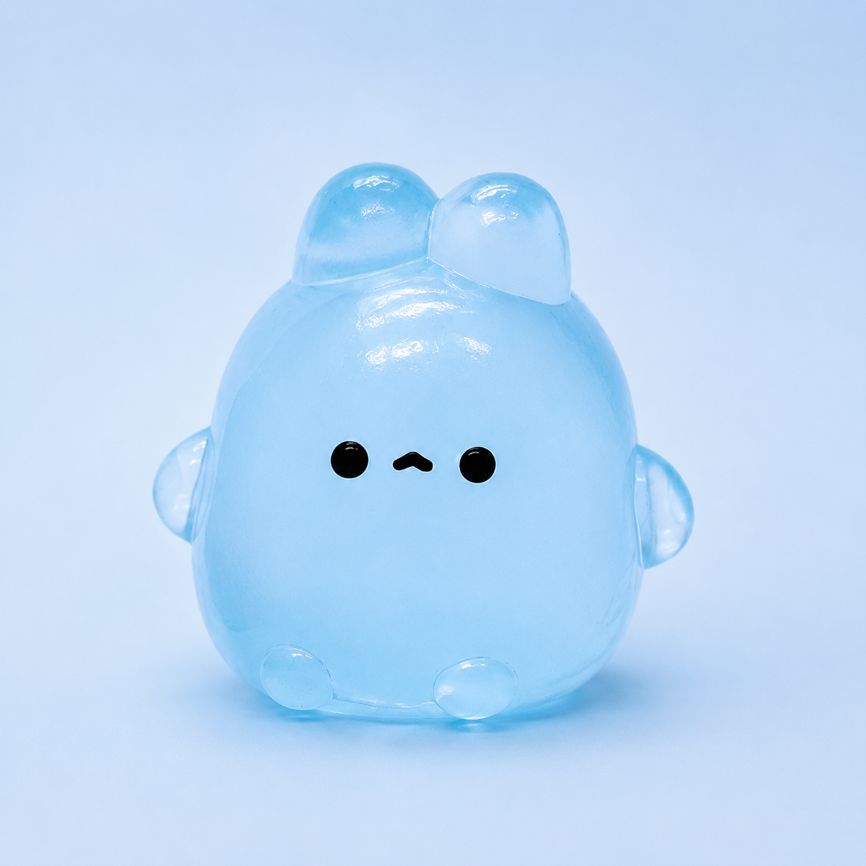 100g 水玉うさぎ 全4種|てのひらサイズの青いうさぎスクイーズ|ぷるぷる水感×すぐ戻る早戻り|水のしずくから生まれたデザイン|握って癒される・ASMR・ストレス解消|FuniFura Studio 手作り