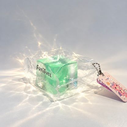 ＜アイスクリアキューブシリーズ＞フニフラ人気No.1 透明水感キューブスクイーズ ｜120g 氷みたいな透けツヤ×きらめき