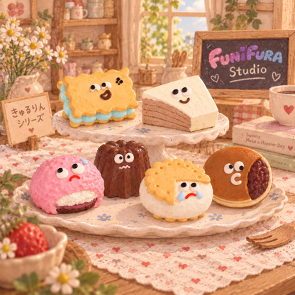＜きゅるりんシリーズ＞ スイーツスクイーズ Blind Box｜濃厚なクリーム感 全6種＋シークレット1種 ころんと可愛い表情スイーツ