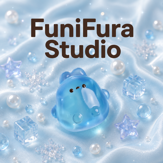 100g 水玉うさぎ|シークレットあり 20個に1個の確率で水玉ギャラクシーうさぎ|てのひらサイズの青いうさぎスクイーズ|ぷるぷる水感×すぐ戻る早戻り|水のしずくから生まれたデザイン|握って癒される・ASMR・ストレス解消|FuniFura Studio 手作り