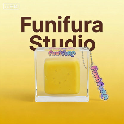 120g 透明ぷるぷるクリアキューブスクイーズ｜氷みたいな透けツヤ×水感、見た目も手触りも癒し系｜手作り｜ストレス解消