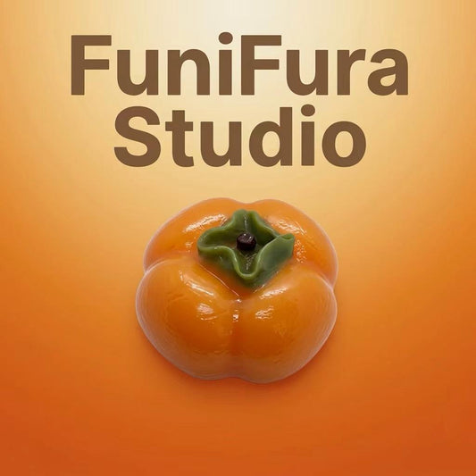 FuniFura Studio｜「事事如意」完熟大柿 重厚な肉厚感と究極のスローリバウンド もっちり「むにゅ」感 プレミアム・コレクション 癒しのインテリア 鑑賞用スクイーズ