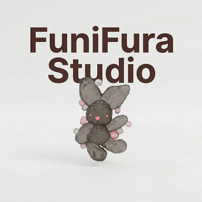 フニフラ – 4色展開！超軽量15グラムの、柔らかくてかわいいうさぎのキーホルダー。