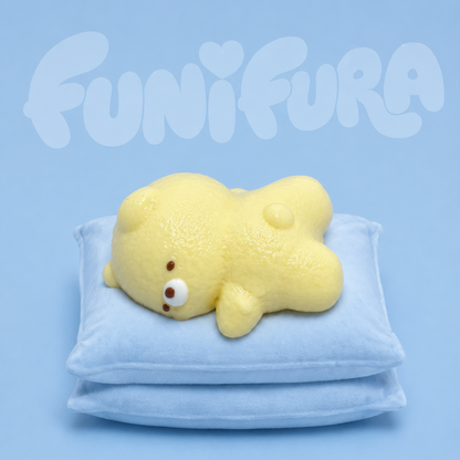 「とろとろ感アップ × 新カラー登場」 ねむねむくまちゃん　スクイーズ ダブルクッションデザイン ふわふわ抱き枕 やわらか触感 癒し系 スクイーズおもちゃ ストレス解消