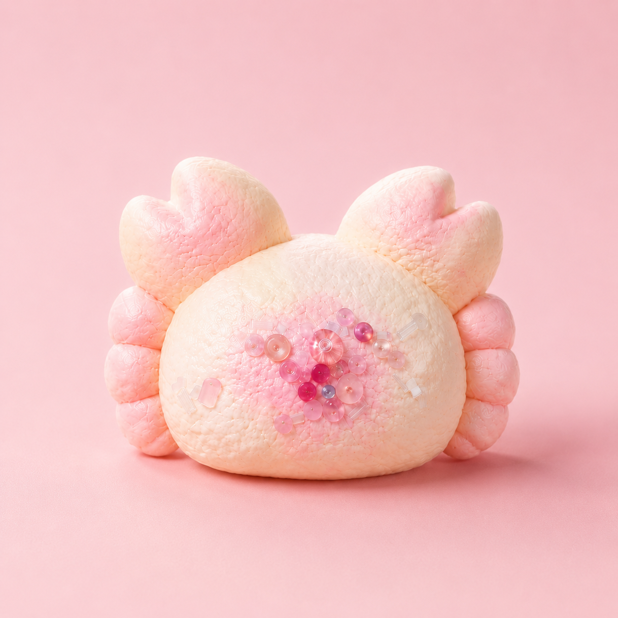 プレミアム縫い目　Funifura Studio マシュマロカニちゃんスクイーズ 175g｜大人気再販モデル｜ソフトクリーム感　ふわふわ低反発｜ゆるかわデザイン｜ハンドメイド癒しトイ