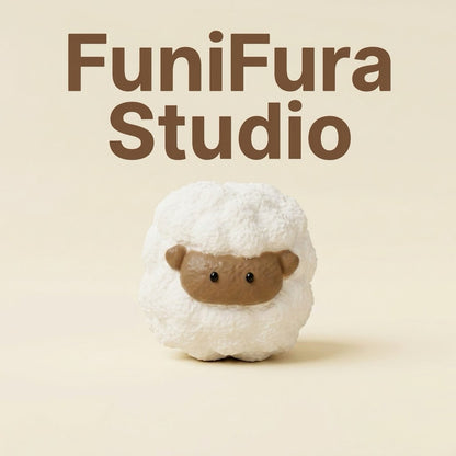 Funifura｜124gふわとろソフトクリーム感もこもこひつじポップコーン　ソフトクリームスクイーズ｜とろけるソフトクリーム触感・やさしい押し心地・もこもこ癒し系デザートトイ・ストレス解消グッズ