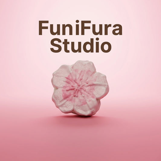 Funifura Studio 桜マカロンスクイーズ 135g｜ソフトクリーム風ふわもち触感｜淡ピンク桜デザイン｜ハンドメイドスクイーズ｜癒し系トイ