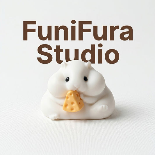 Funifura Studio 54gチーズハムスターちゃん｜手作りスクイーズ　ふわふわ　もふもふ　スクイーズ やわらか 水感