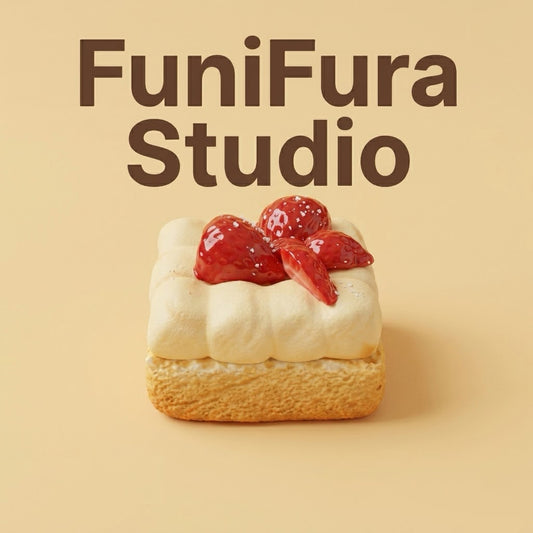 Funifura Studio いちごリボントーストスクイーズ 188g｜ふわふわ低反発PE素材｜マシュマロ風クリーム×ストロベリーデザイン｜ハンドメイド癒しトイ