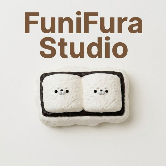 Funifura｜130gダブルアザラシチョコミルクパンサンドスクイーズ｜ふわとろソフトクリーム感・なめらかミルククリーム層・やさしい押し心地・癒し系ストレス解消トイ