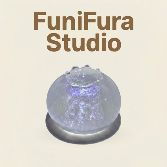 FuniFura Studio｜極光（オーロラ）ブルーベリー 裸手で触れる幻想的な透明感 宇宙のような深い青とぷるぷるの弾力 もっちりスローリバウンド 掌の上の神秘的な癒し 究極のストレス解消