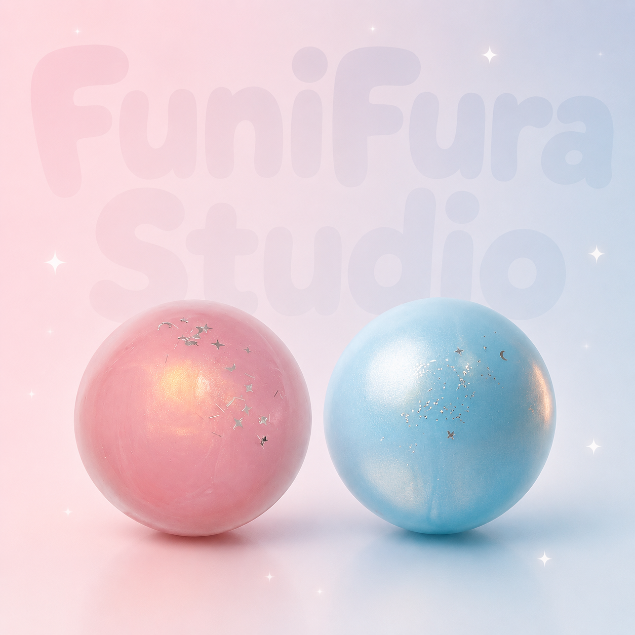 Funifura｜～オーロラ大福〜 全2色 150g もちもち泥感｜ぷにっ ふにゅっ もちもち やわやわ｜低反発 大福風スクイーズ｜透明袋入り・オーロラの欠片入り・桜&空色｜握って癒される・ストレス解消・ASMR・かわいい雑貨