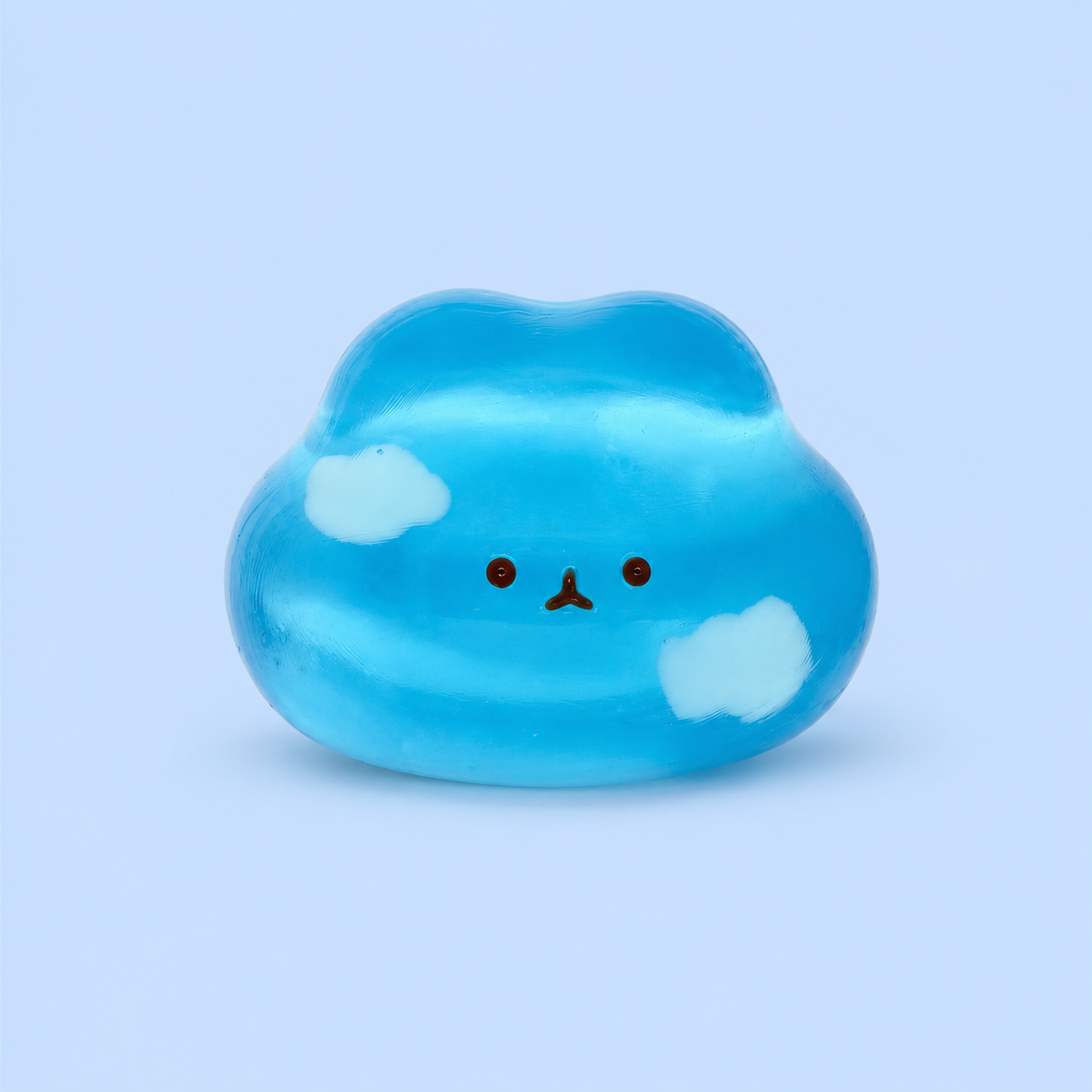 57g 水感 お天気図鑑 雲うさちゃんスクイーズ｜透けるツヤ感の雲うさぎが可愛い手作りミニサイズ｜バッグにちょこんと癒し