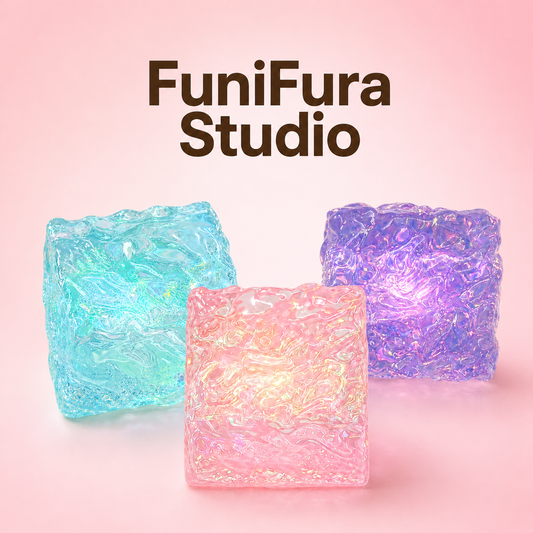 Funifura ~ぷるぷる宝石シリーズ~　水感スクイーズ 100g  ｜ ぷるんと水感 ぷるぷる ぽよん触感｜全4色オーロラ｜ 握って癒される・透明スクイーズ・ASMR好き必見・ストレス解消トイ