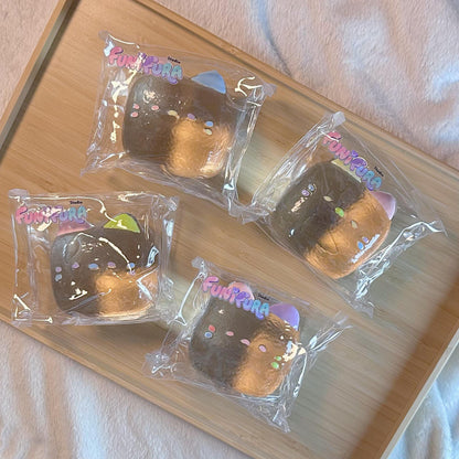 <透明にゃんちゃんファミリーシリーズ>  20g~ 240g フニフラ水感スクイーズ｜飴みたいな透けツヤ感×ぷるぷる水感