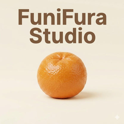 FuniFura Studio｜完熟みかん（オレンジ） リアルな果実の質感と重厚な弾力 もっちりスローリバウンド プレミアム・コレクション 究極の「むにゅ」感 癒しのインテリア 鑑賞用スクイーズ