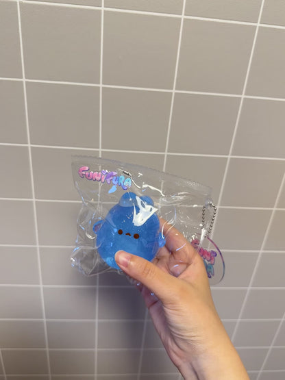 100g 水玉うさぎ 全4種|てのひらサイズの青いうさぎスクイーズ|ぷるぷる水感×すぐ戻る早戻り|水のしずくから生まれたデザイン|握って癒される・ASMR・ストレス解消|FuniFura Studio 手作り
