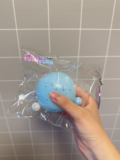 Funifura｜～オーロラ大福〜 全2色 150g もちもち泥感｜ぷにっ ふにゅっ もちもち やわやわ｜低反発 大福風スクイーズ｜透明袋入り・オーロラの欠片入り・桜&空色｜握って癒される・ストレス解消・ASMR・かわいい雑貨